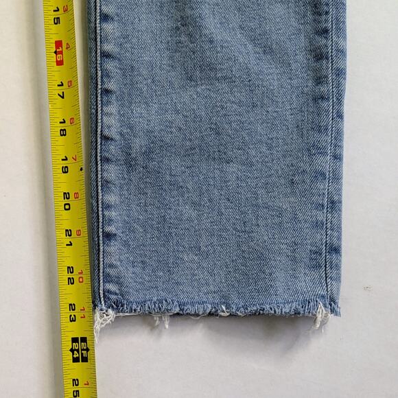 Madewell Curvy Perfect Vintage Crop Ripped High-Rise Straight Jeans 26P Petite - Picture 9 of 13